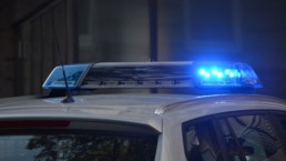Police blue lights bail bond