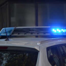 Police blue lights bail bond
