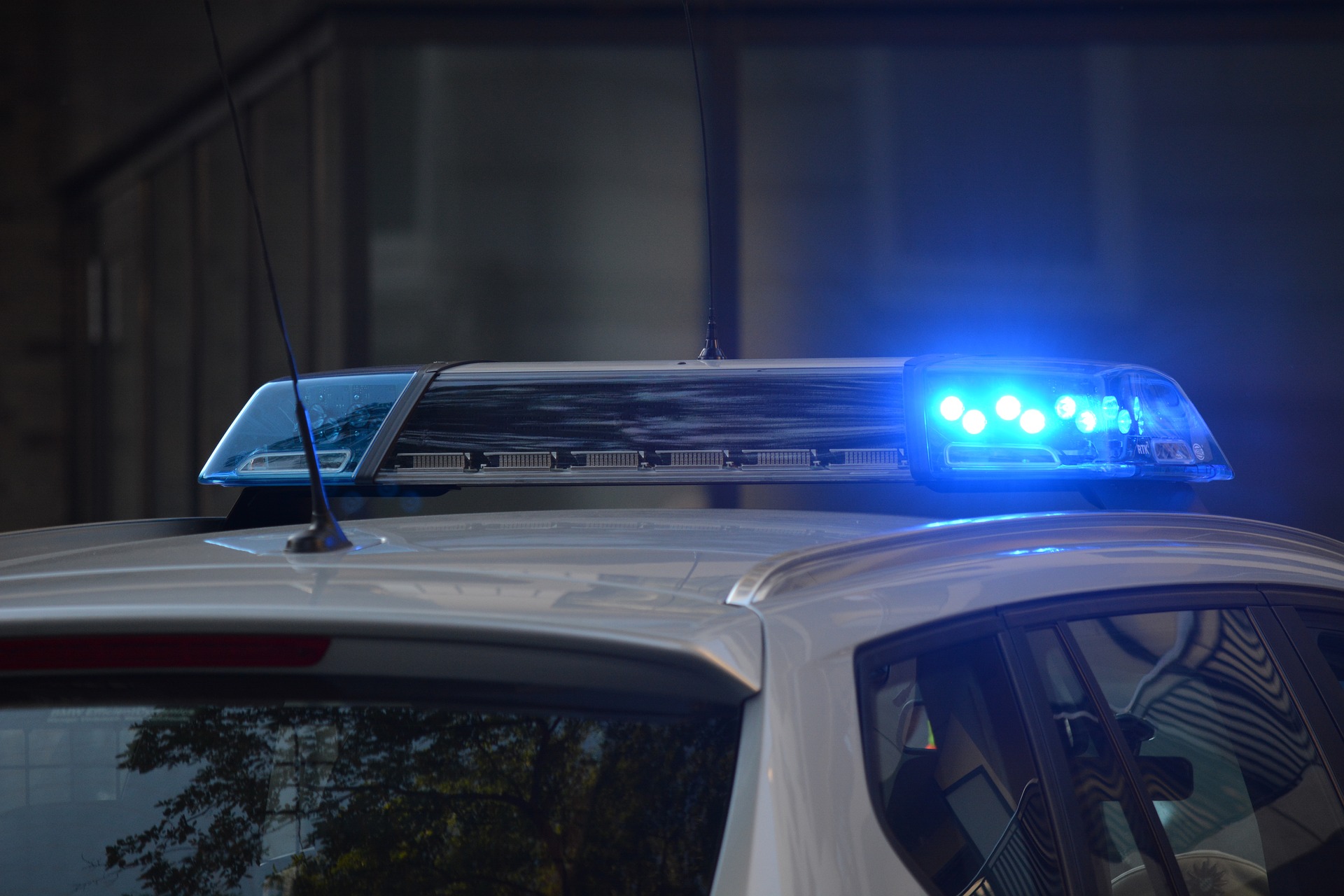 Police blue lights bail bond
